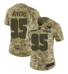 Women's Nike New England Patriots #95 Derek Rivers Limited Camo 2018 Salute to Service NFL Jersey