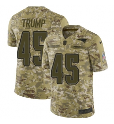 Men's Nike New England Patriots #45 Donald Trump Limited Camo 2018 Salute to Service NFL Jersey