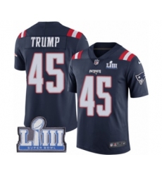 Youth Nike New England Patriots #45 Donald Trump Limited Navy Blue Rush Vapor Untouchable Super Bowl LIII Bound NFL Jersey