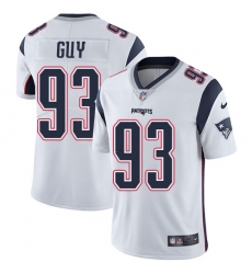 Men's Nike New England Patriots #93 Lawrence Guy White Vapor Untouchable Limited Player NFL Jersey