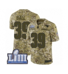 Youth Nike New England Patriots #39 Montee Ball Limited Camo 2018 Salute to Service Super Bowl LIII Bound NFL Jersey