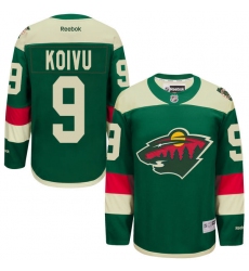 Men's Reebok Minnesota Wild #9 Mikko Koivu Authentic Green 2016 Stadium Series NHL Jersey