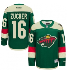 Youth Reebok Minnesota Wild #16 Jason Zucker Premier Green 2016 Stadium Series NHL Jersey
