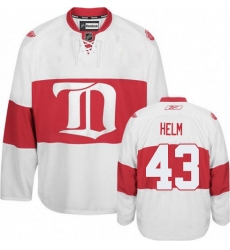 Men's Reebok Detroit Red Wings #43 Darren Helm Premier White Third NHL Jersey
