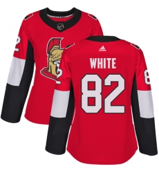 Women's Adidas Ottawa Senators #82 Colin White Authentic Red Home NHL Jersey