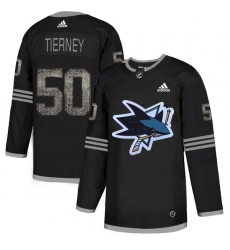 Men's Adidas San Jose Sharks #50 Chris Tierney Black Authentic Classic Stitched NHL Jersey