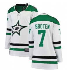 Women's Dallas Stars #7 Neal Broten Authentic White Away Fanatics Branded Breakaway NHL Jersey