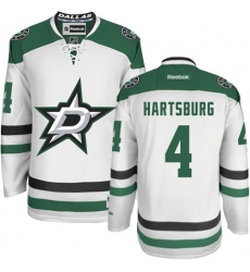 Men's Reebok Dallas Stars #4 Craig Hartsburg Authentic White Away NHL Jersey