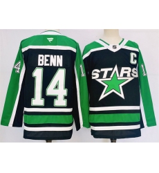 Men's Dallas Stars #14 Jamie Benn Black 2024-25 Reverse Retro Stitched Jersey