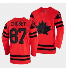 Men's Sidney Crosby Canada Hockey Red 2022 Beijing Winter Olympic #87 Away Rrplica Jersey