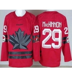 Youth Canada #29 Nathan MacKinnon Red 2026 Olympics Authentic Jersey
