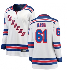 Women's New York Rangers #61 Rick Nash Fanatics Branded White Away Breakaway NHL Jersey