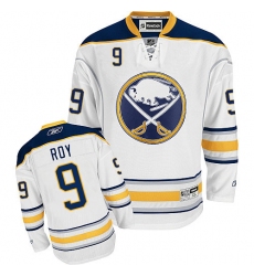 Men's Reebok Buffalo Sabres #9 Derek Roy Authentic White Away NHL Jersey
