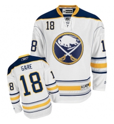 Men's Reebok Buffalo Sabres #18 Danny Gare Authentic White Away NHL Jersey