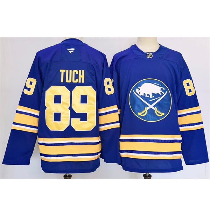 Men's Buffalo Sabres #89 Alex Tuch Blue 2024-25 Stitched Jersey