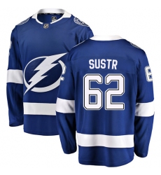 Men's Tampa Bay Lightning #62 Andrej Sustr Fanatics Branded Blue Home Breakaway NHL Jersey