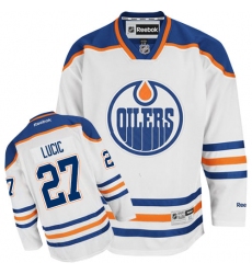 Women's Reebok Edmonton Oilers #27 Milan Lucic Authentic White Away NHL Jersey