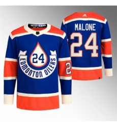 Men's Edmonton Oilers #24 Brad Malone 2023 Royal Heritage Classic Primegreen Stitched Jersey