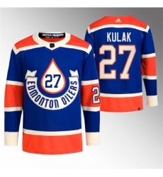 Men's Edmonton Oilers #27 Brett Kulak 2023 Royal Heritage Classic Primegreen Stitched Jersey