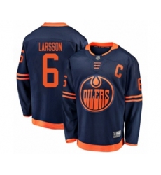 Youth Edmonton Oilers #6 Adam Larsson Authentic Navy Blue Alternate Fanatics Branded Breakaway Hockey Jersey