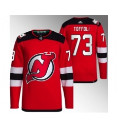 Men's New Jersey Devils #73 Tyler Toffoli Red Stitched Jersey