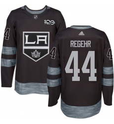 Men's Adidas Los Angeles Kings #44 Robyn Regehr Premier Black 1917-2017 100th Anniversary NHL Jersey