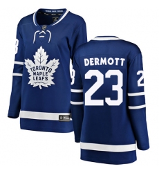Women's Toronto Maple Leafs #23 Travis Dermott Authentic Royal Blue Home Fanatics Branded Breakaway NHL Jersey
