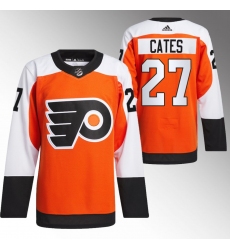 Men's Philadelphia Flyers #27 Noah Cates 2023-24 Orange Stitched Jersey