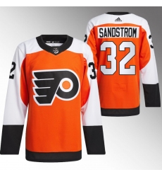 Men's Philadelphia Flyers #32 Felix Sandstrom 2023-24 Orange Stitched Jersey