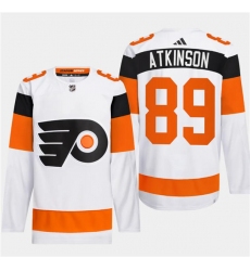 Men's Philadelphia Flyers #89 Cam Atkinson White 2024 Stadium Series Stitched Jersey