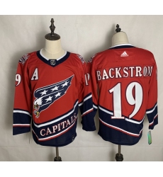 Men's Washington Capitals #19 Nicklas Backstrom Red Authentic Classic Stitched Jersey