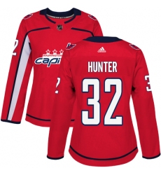 Women's Adidas Washington Capitals #32 Dale Hunter Premier Red Home NHL Jersey