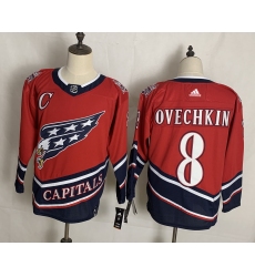 Men's Washington Capitals #8 Alex Ovechkin Red Authentic Classic Stitched Jersey
