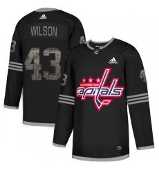 Men's Adidas Washington Capitals #43 Tom Wilson Black Authentic Classic Stitched NHL Jersey