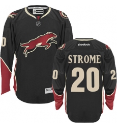 Men's Reebok Arizona Coyotes #20 Dylan Strome Premier Black Third NHL Jersey