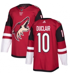 Men's Adidas Arizona Coyotes #10 Anthony Duclair Premier Burgundy Red Home NHL Jersey