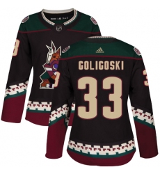 Women's Adidas Arizona Coyotes #33 Alex Goligoski Authentic Black Alternate NHL Jersey