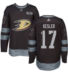 Men's Adidas Anaheim Ducks #17 Ryan Kesler Premier Black 1917-2017 100th Anniversary NHL Jersey
