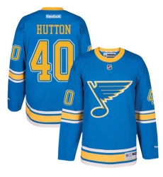 Youth Reebok St. Louis Blues #40 Carter Hutton Premier Blue 2017 Winter Classic NHL Jersey