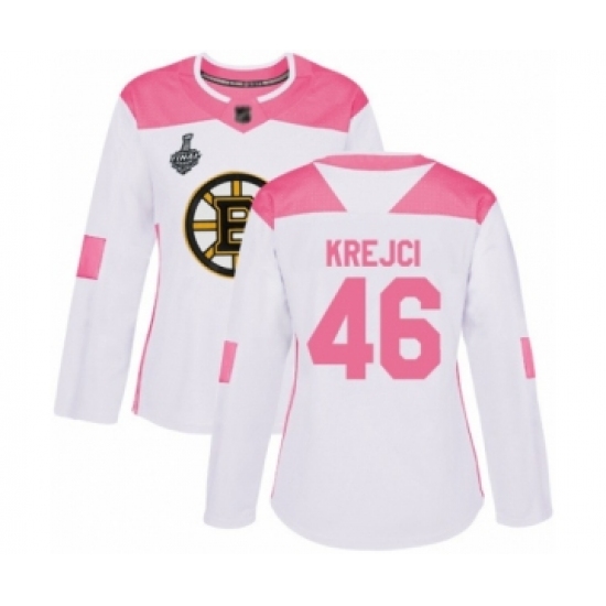 Women's Boston Bruins #46 David Krejci Authentic White ...