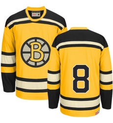 Men's CCM Boston Bruins #8 Cam Neely Premier Gold Throwback NHL Jersey