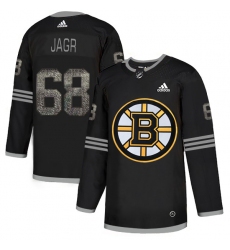 Men's Adidas Boston Bruins #68 Jaromir Jagr Black Authentic Classic Stitched NHL Jersey