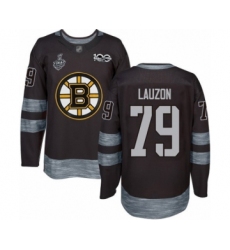 Men's Boston Bruins #79 Jeremy Lauzon Authentic Black 1917-2017 100th Anniversary 2019 Stanley Cup Final Bound Hockey Jersey