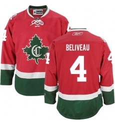 Women's Reebok Montreal Canadiens #4 Jean Beliveau Authentic Red New CD NHL Jersey