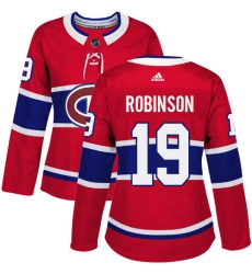 Women's Adidas Montreal Canadiens #19 Larry Robinson Premier Red Home NHL Jersey