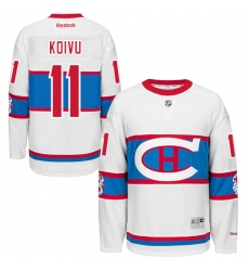 Men's Reebok Montreal Canadiens #11 Saku Koivu Premier White 2016 Winter Classic NHL Jersey
