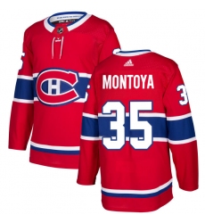 Youth Adidas Montreal Canadiens #35 Al Montoya Authentic Red Home NHL Jersey