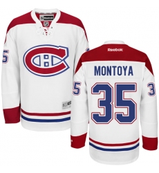 Youth Reebok Montreal Canadiens #35 Al Montoya Authentic White Away NHL Jersey