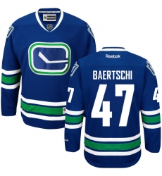 Women's Reebok Vancouver Canucks #47 Sven Baertschi Premier Royal Blue Third NHL Jersey