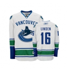 Youth Reebok Vancouver Canucks #16 Trevor Linden Authentic White Away NHL Jersey